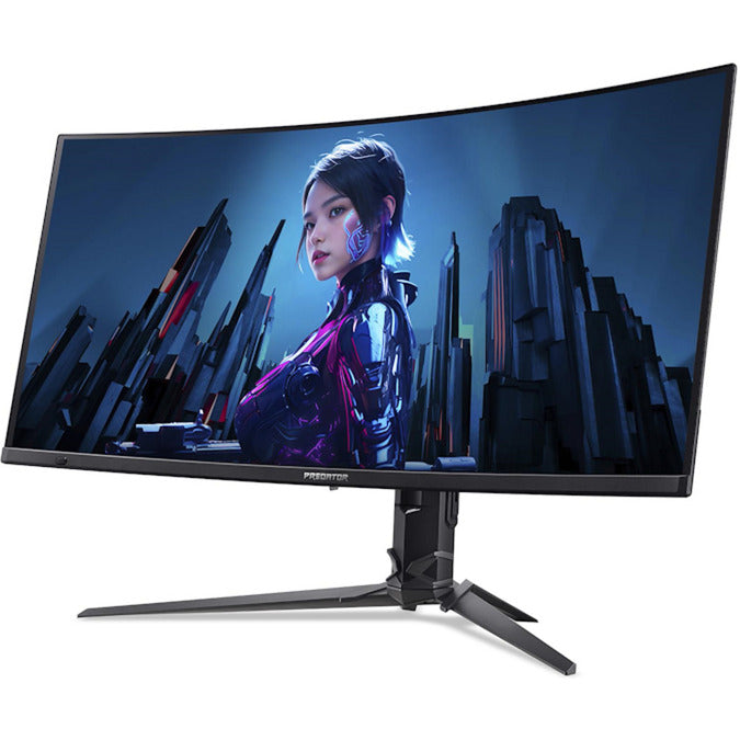 Acer Predator x34 x5 34 buet ultrabred gaming-skærm (sort, 240 Hz, HDMI, skærmport, USB, lyd, AMD free-sync)