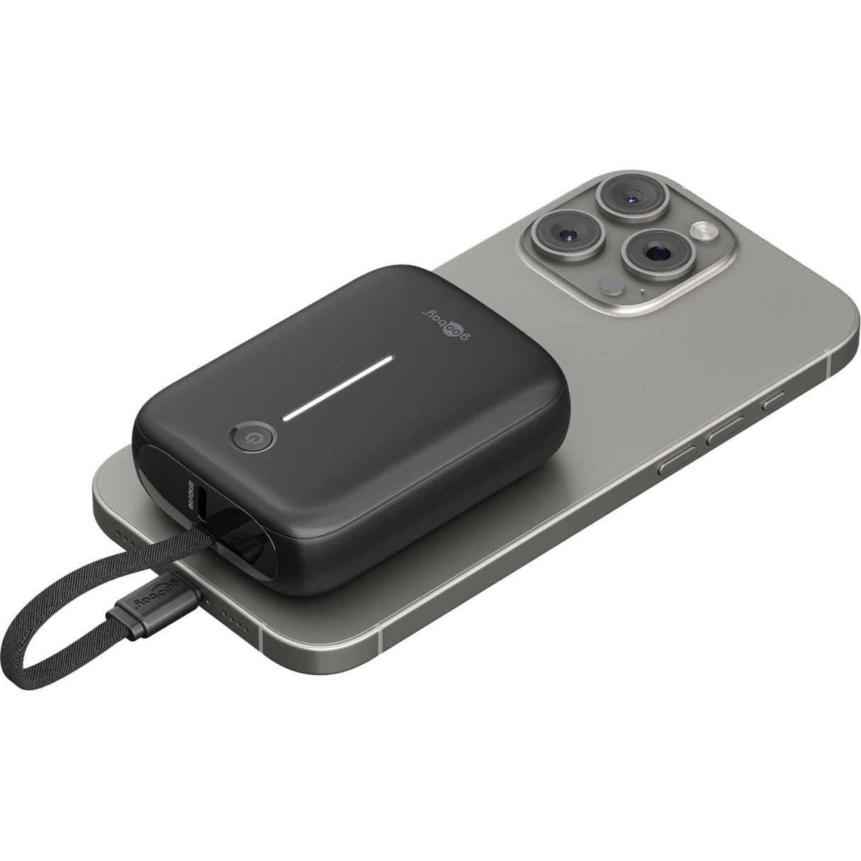Goobay powerbank 10.000 mah - 20w (sort, USB-C PD)
