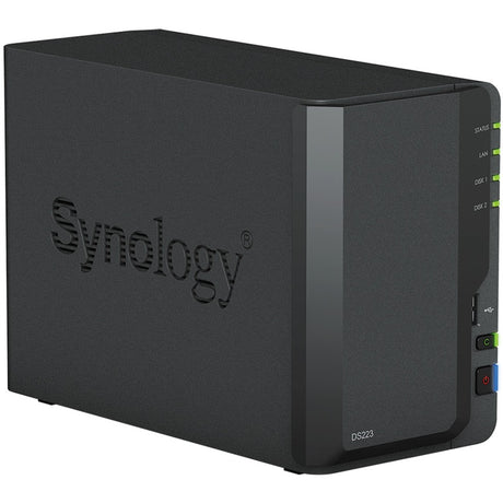 Synology diskstation ds223 nas (sort, 1x 1 GB LAN, 3x USB 3.2 gen 1)