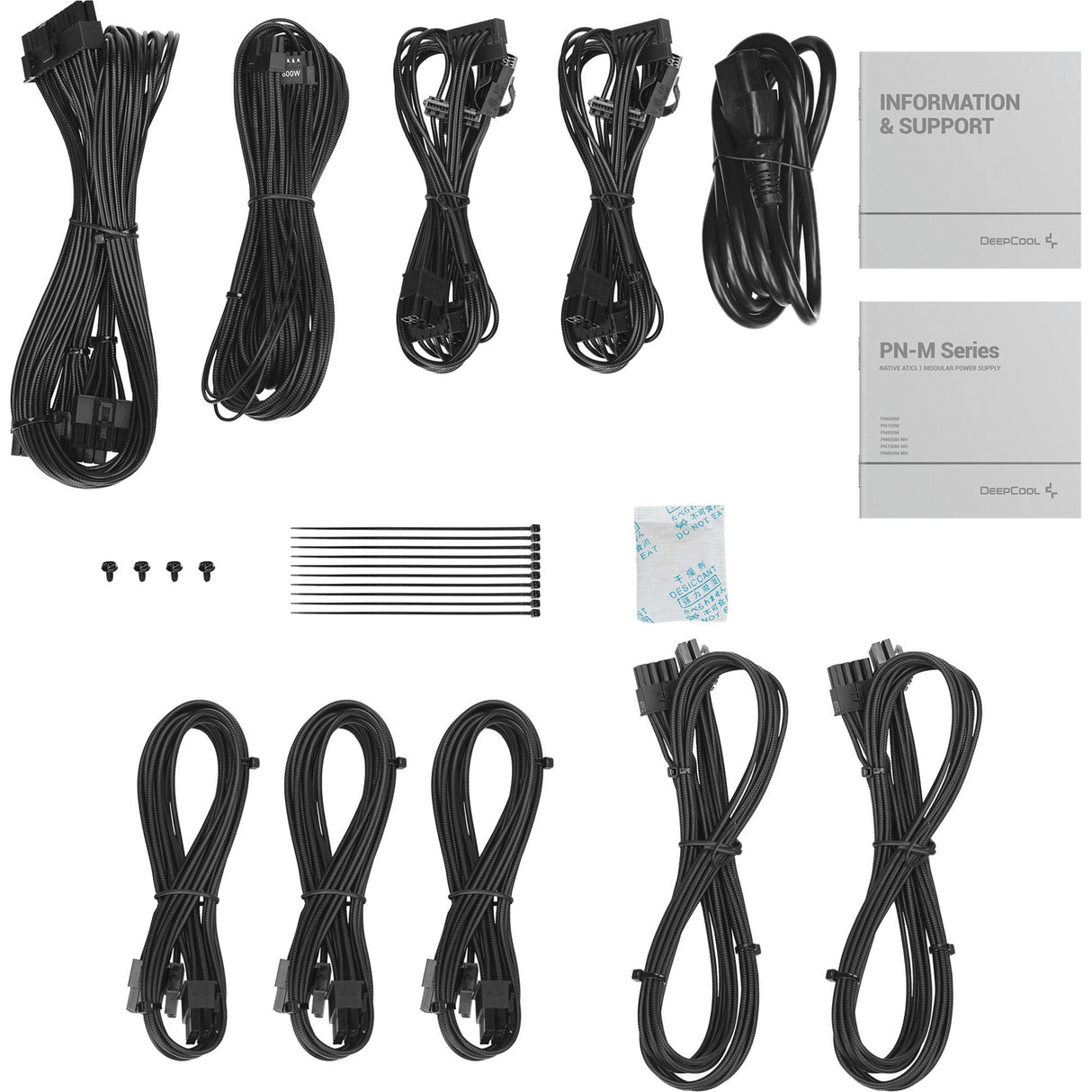 Deepcool pn850m modulær 850 watt strømforsyning (sort, 1x 12v-2x6, 3x pcie)