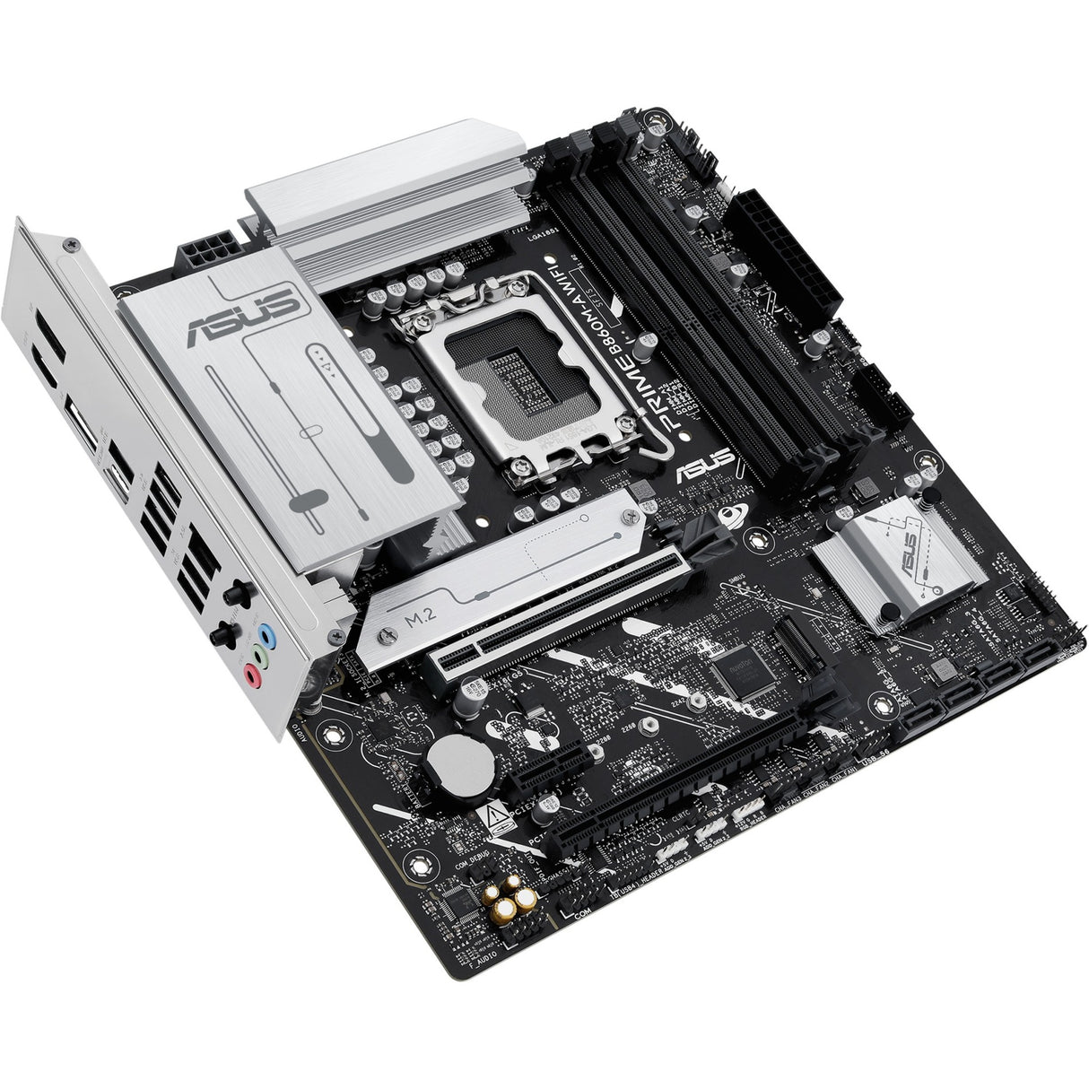 Asus Prime B860M-A WiFi Socket 1851 bundkort (RAID, 2,5 GB-LAN, WiFi 6e, BT, lyd, µATX)