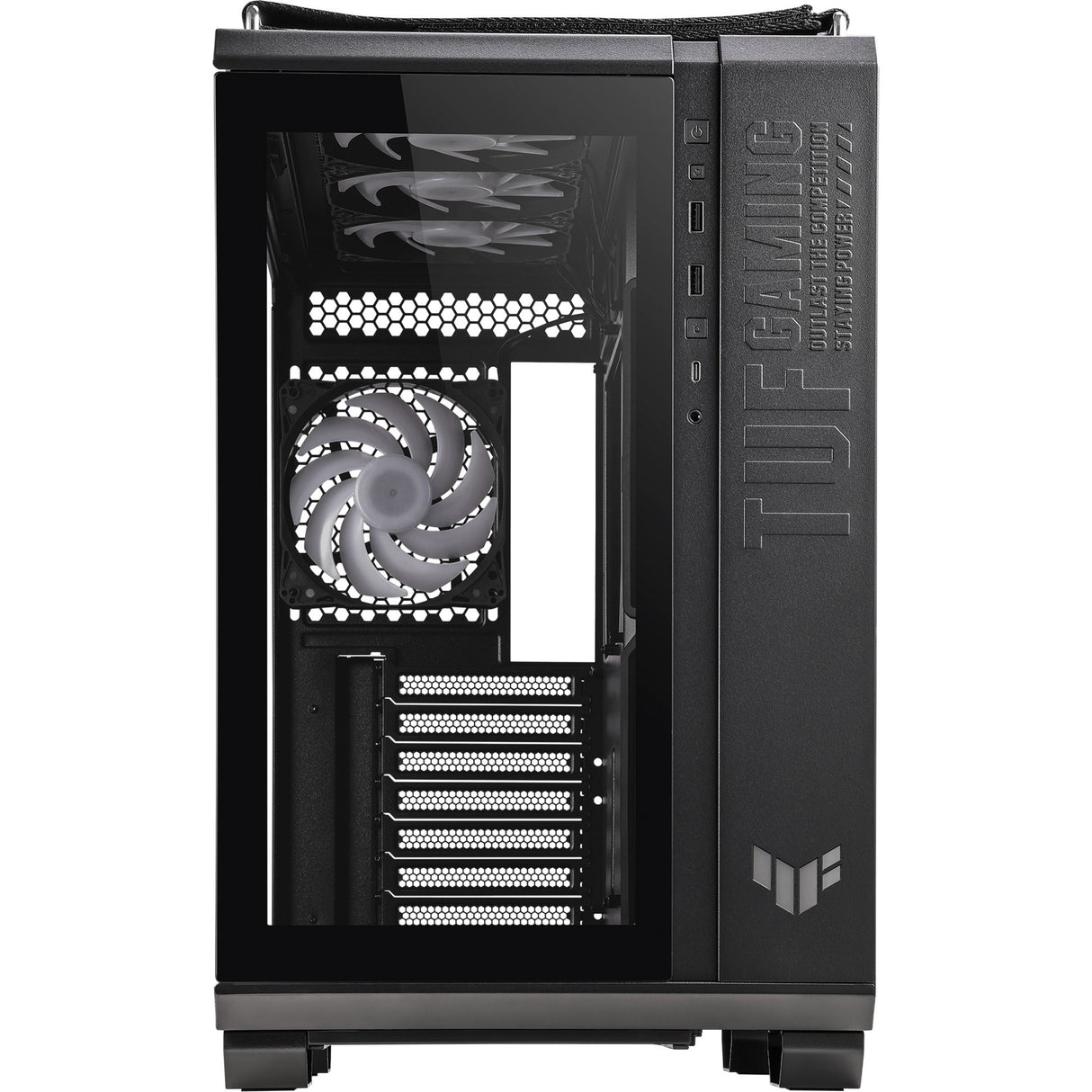 Asus tuf gaming gt502 plus midi tårnhus (sort | 2x USB-A | 1x USB-C | hærdet glas)