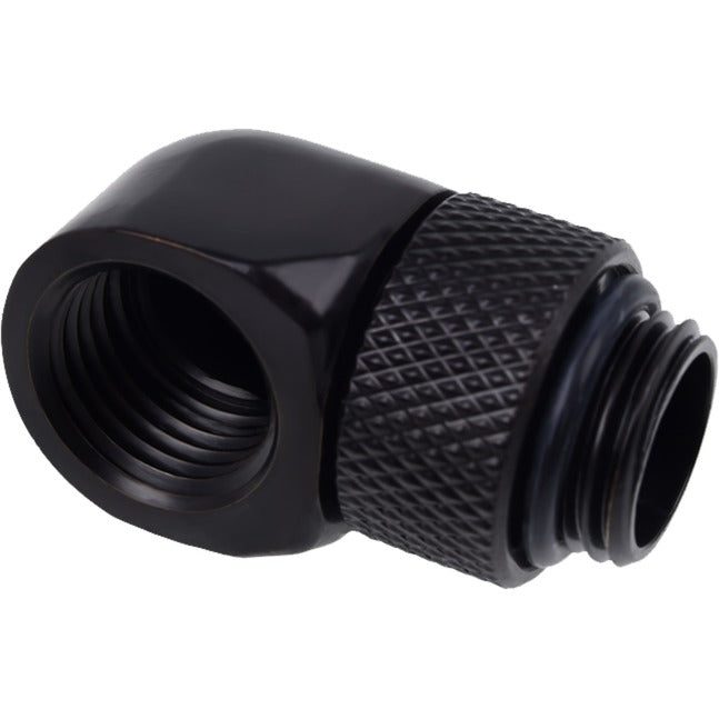 Alphacool eiszapfen l-stik roterbar g1 4 ag til g1 4 ig tilslutning (sort)