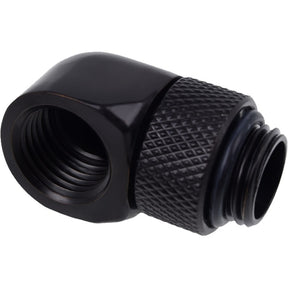 Alphacool eiszapfen l-stik roterbar g1 4 ag til g1 4 ig tilslutning (sort)