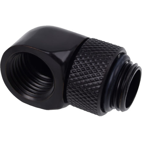 Alphacool eiszapfen l-stik roterbar g1 4 ag til g1 4 ig tilslutning (sort)