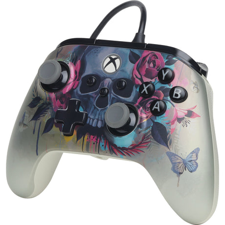 Powera advantage plus kablet controller til xbox series x|s - bloom gloom (sølv, xbox series x|s, xbox one, pc)