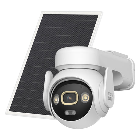 Imou Aov PT 4K Kit (WiFi+4G) SIM-kort SD-sikkerhedskamera (hvidt, 8 MP, WiFi 6, 4G LTE, solpanel, AI-detektion)
