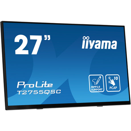 Iiyama Prolite T2755QSC-B1 27 touchscreen-skærm (sort, HDMI, skærmport, 2x USB-A, USB-B)