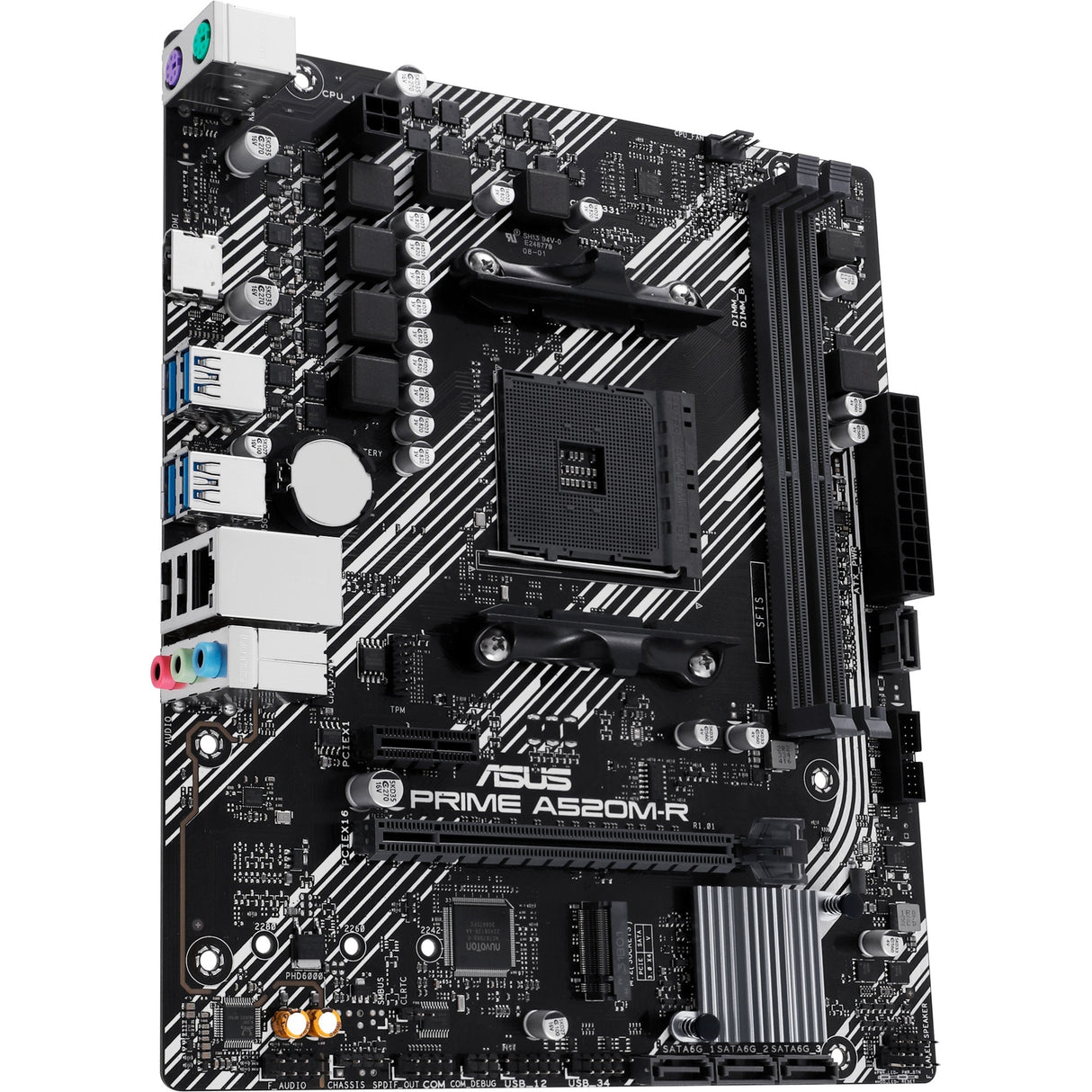 Asus Prime A520M-R Socket AM4 bundkort (RAID, GB-LAN, lyd, µATX)