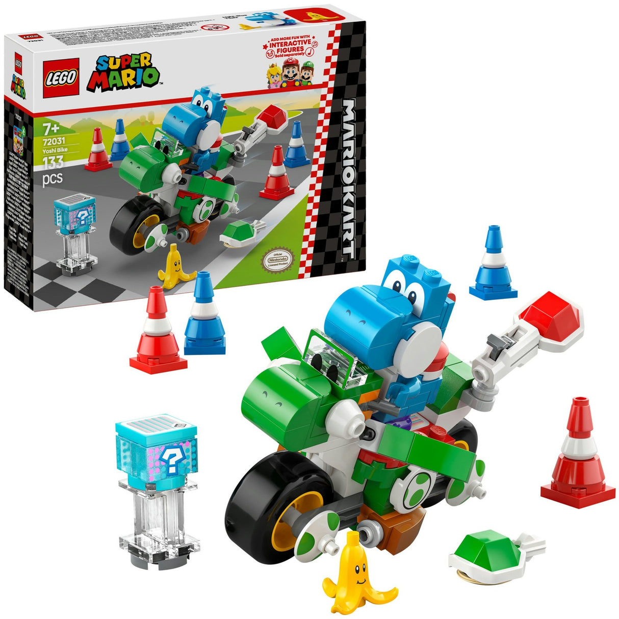 Lego super mario - mario kart - yoshi-crosser byggelegetøj (72031)