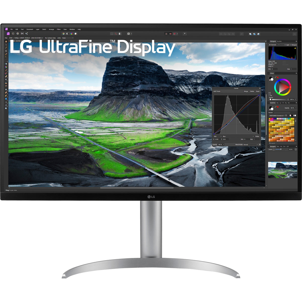 LG Ultrafine 32UQ850V-W 31,5 4K UHD-skærm (hvid, 2x HDMI, skærmport, 2x USB-A, USB-B, USB-C)