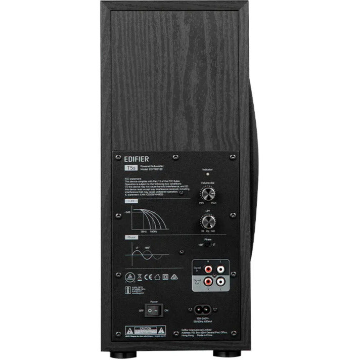 Edifier t5s aktiv subwoofer højttaler (sort)