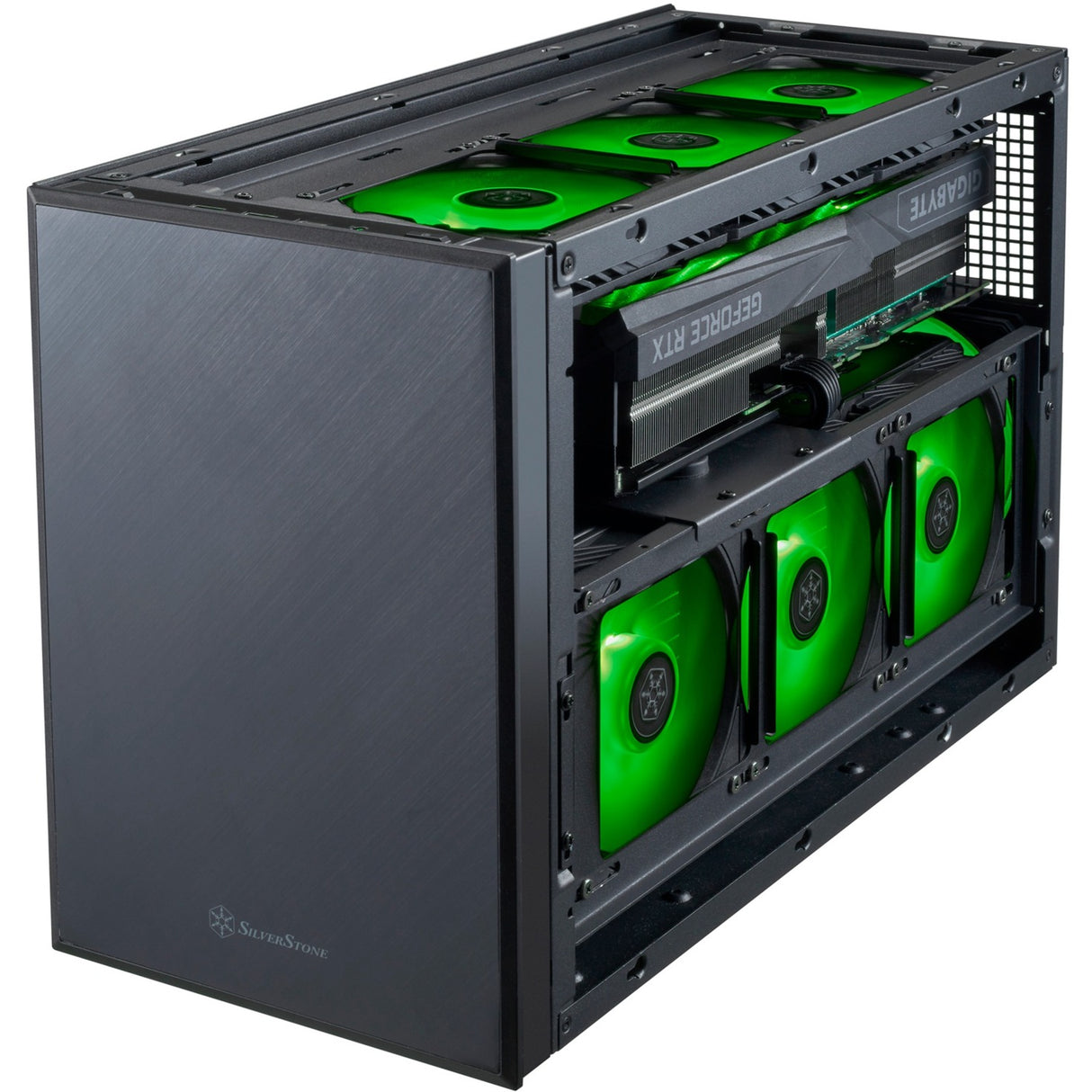 Silverstone sugo 17 mini tårnhus (sort | 2x USB-A | 1x USB-C)