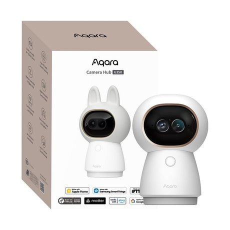 Aqara kamera hub g350 (hvid, dobbelt linse, 4k 2,5k, 360°)