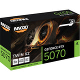 Inno3d geforce rtx 5070 twin x2 grafikkort (dlss 4, 3x skærmport, 1x hdmi 2.1)