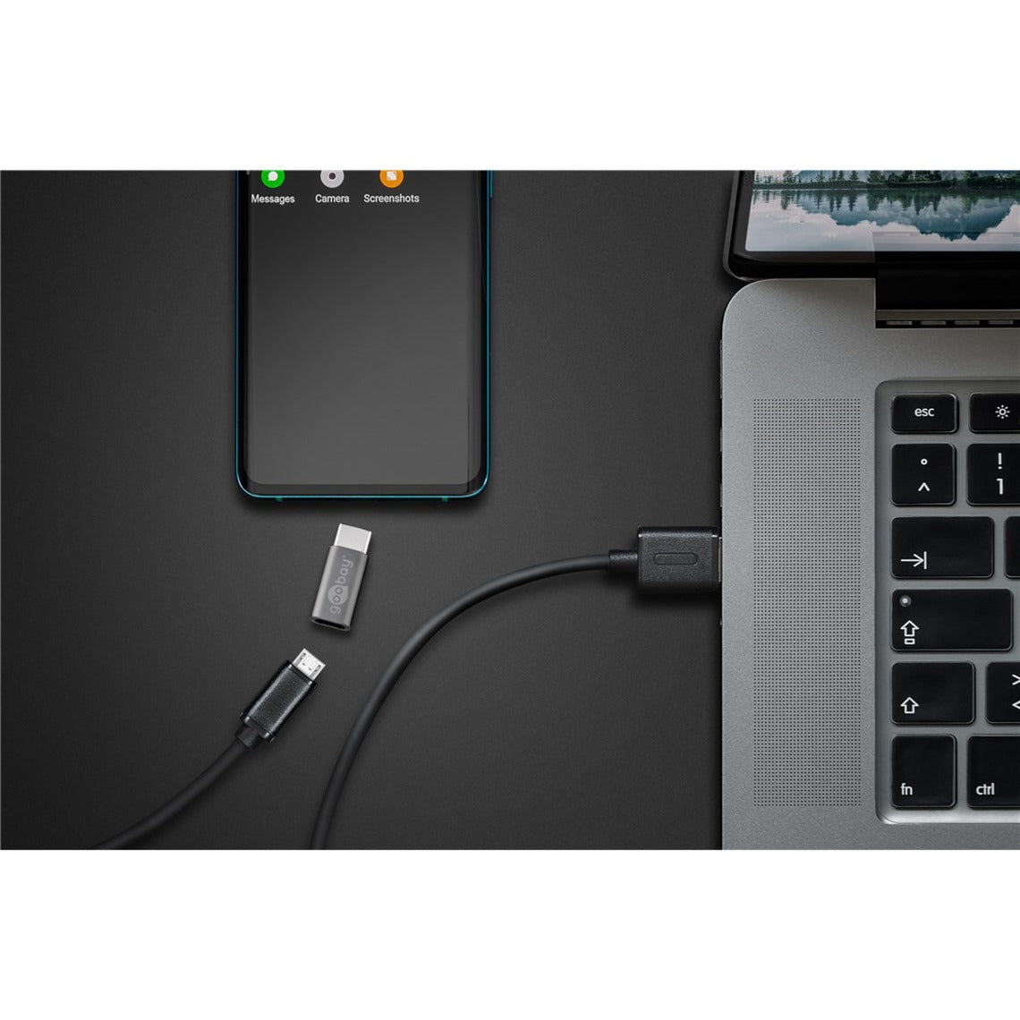 Goobay USB-C til mikro-USB adapter (grå)