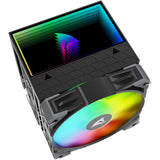 Sharkoon a60 rgb cpu køler (sort, 4-benet pwm blæserstik)