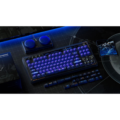 8bitdo retro 87 mekanisk tastatur - mecha break (sort, us layout (qwerty), kailh box jellyfish pro glaze, 80% (tkl), abs keycaps, hot-swap, bluetooth le 5.0, trådløs 2.4ghz, usb)