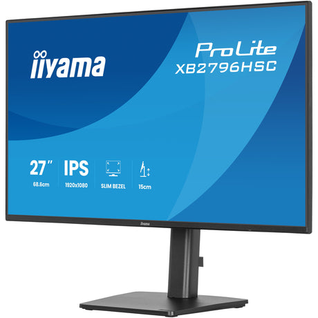 Iiyama prolite xb2796hsc-b1 27 skærm (sort (mat), 144 Hz, HDMI, USB-C, lyd)