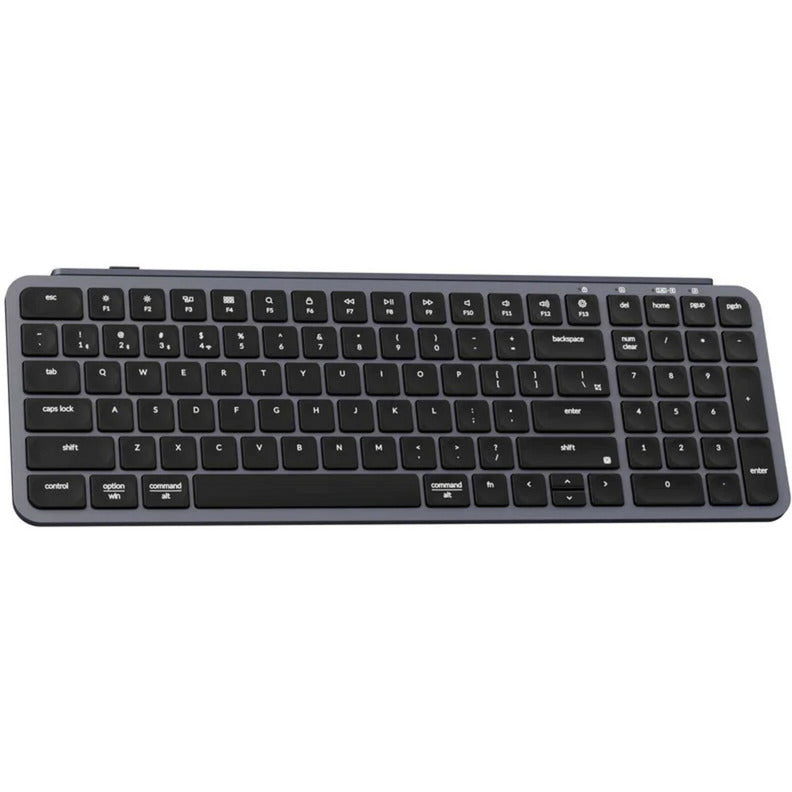 Keychron b2 pro-k1 tastatur (grå, us-layout (qwerty), saksekontakter, 96%, abs-taster, 2,4 ghz | bluetooth | usb)
