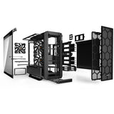 Vær stille! silent base 802 vindue midi tårnhus (sort | 2x USB-A | 1x USB-C | vindue)