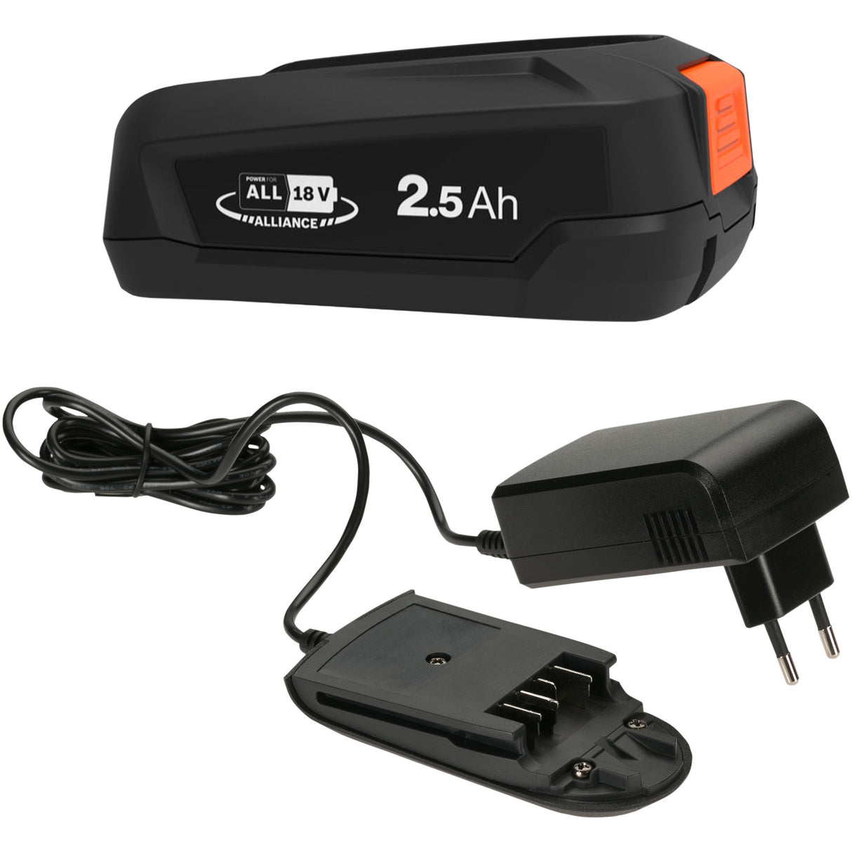 Gardena startsæt p4a 2,5 ah pba 18v 45 batteri + oplader (14917-20, strøm til alle alliance)