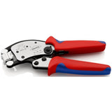 Knipex twistor 16 selvjusterende crimptang til rørringe (rød blå, med roterende crimpehoved)