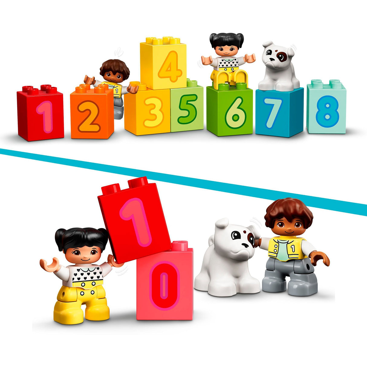 Lego duplo - taltog - lære at tælle byggelegetøj (10954)