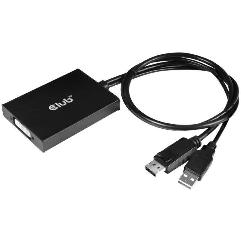 Club 3D DisplayPort til Dual Link DVI-D HDCP Off-version aktiv adapter til Apple Cinema Displays (sort)