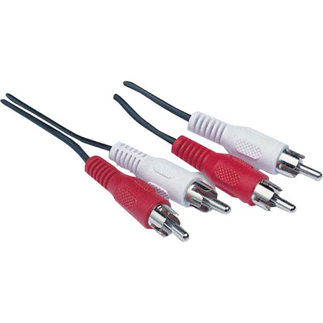 Goobay 2x tulipankabel (sort, 10 meter, stereo)
