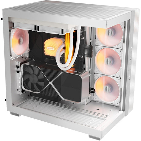 Vær stille! lys base 600 lx midi tårnhus (hvid | 2x USB-A | 1x USB-C | RGB | hærdet glas)