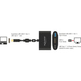 Delock USB-C han > HDMI hun + USB-A + USB-C PD-adapter (sort, 0,2 meter, 4k 30hz)
