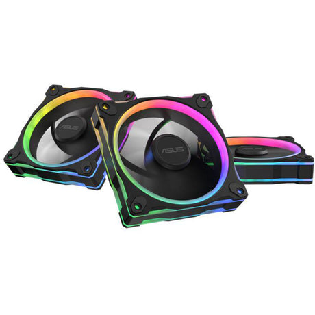 Asus prime mr120 argb ventilator - triple pack case fans (sort, 3 styk, 120 x 120 x 28 mm, 3 styk)