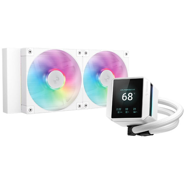 Deepcool mystique 240 argb vandkøling (hvidt, 4-benet pwm ventilatorstik)