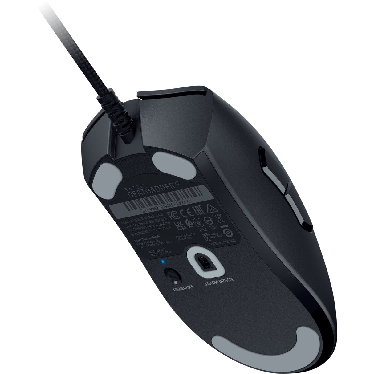 Razer deathadder v3 gaming mus (sort, 30.000 dpi)
