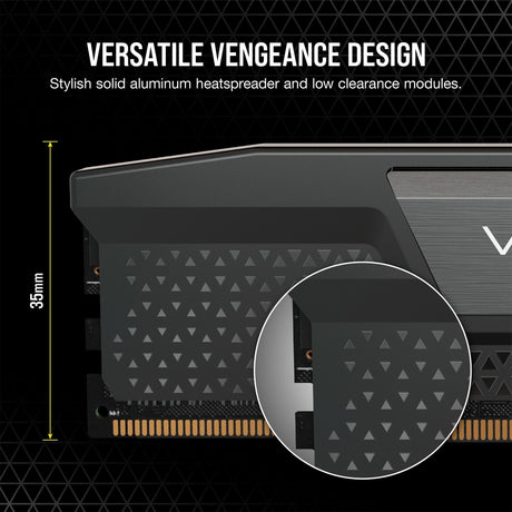 Corsair Vengeance 32 GB DDR5-6000 (2x 16 GB) RAM (sort, cmk32gx5m2b6000c38, xmp 3.0)
