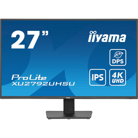 Iiyama prolite xu2792uhsu-b6 27 4k uhd-skærm (sort, hdmi, skærmport, 3x usb-a, usb-b, usb-c)