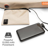 Hyggelig jord udendørs infrarød opvarmet trådløs sædepude varmepude (lys beige, powerbank 10000 mah)