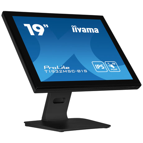 Iiyama prolite t1932msc-b2s 19 berøringsskærmsskærm (sort, VGA, HDMI, skærmport, lyd, berøringsskærm)