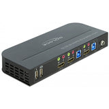 Delock HDMI KVM-switch KVM-switch (sort, 4K 60 Hz, USB 3.0, lyd)