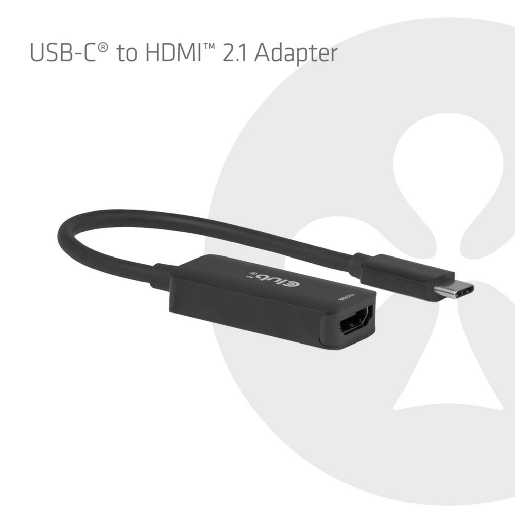 Club 3d cac-2505 usb-c naar hdmi 2.1 adapter 8k60hz (zwart)