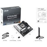 Asus Prime B840m-A Wi-Fi Socket AM5 bundkort (2,5 GB-LAN, Wi-Fi 6e, BT, lyd, µATX)