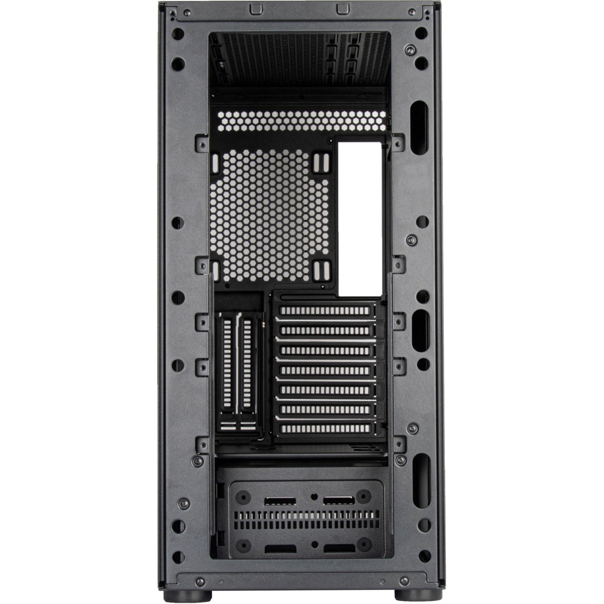 Silverstone sst-sed1-b midi tårnhus (sort | 2x USB-A | 1x USB-C)