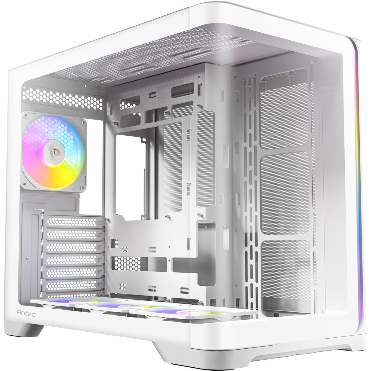 Antec c5 curve argb midi tårnhus (hvid | 2x USB-A | 1x USB-C | hærdet glas)