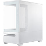 Asus Prime Ap202 Midi Tower-hus (hvid | 2x USB-A | 1x USB-C | RGB | hærdet glas)