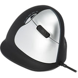 R-go tools he break ergonomische muis (zwart zilver, 2400dpi, rechts, large (handlengte boven de 185mm))