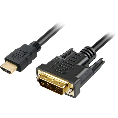 Sharkoon HDMI > DVI-D-adapter (sort, 2 meter, single-link)