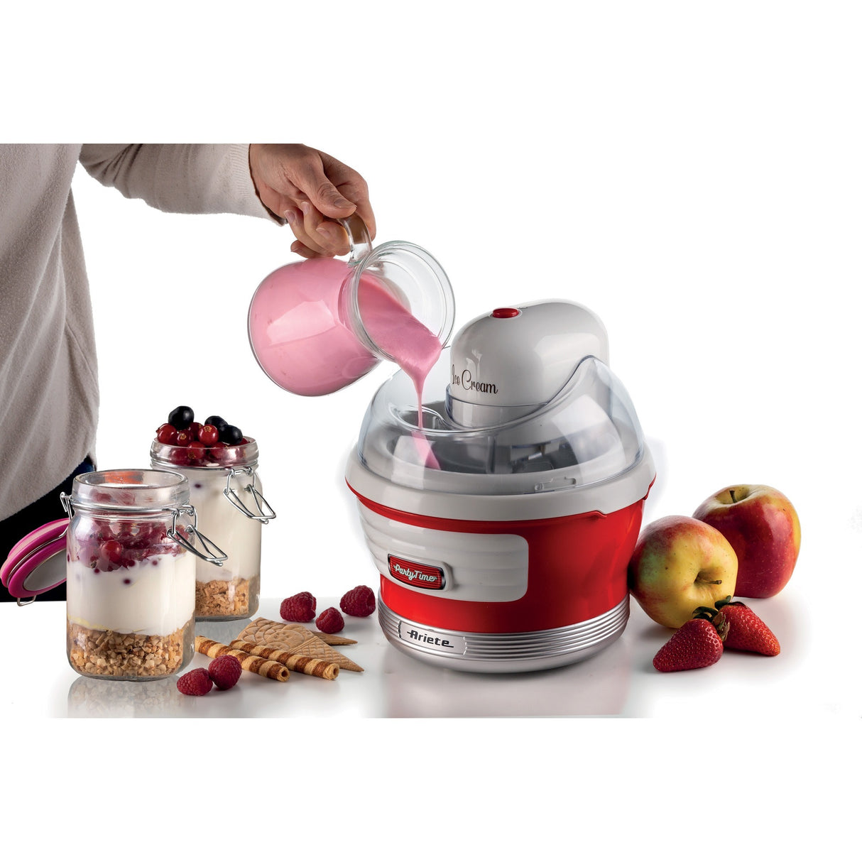 Ariete party time ismaskine 0643 00 (rød hvid)