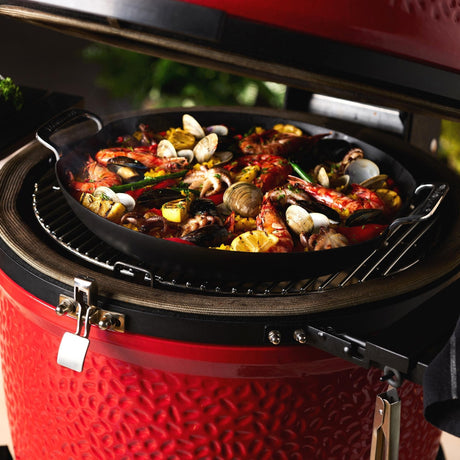 Kamado joe carbon steel paella pande stegepande