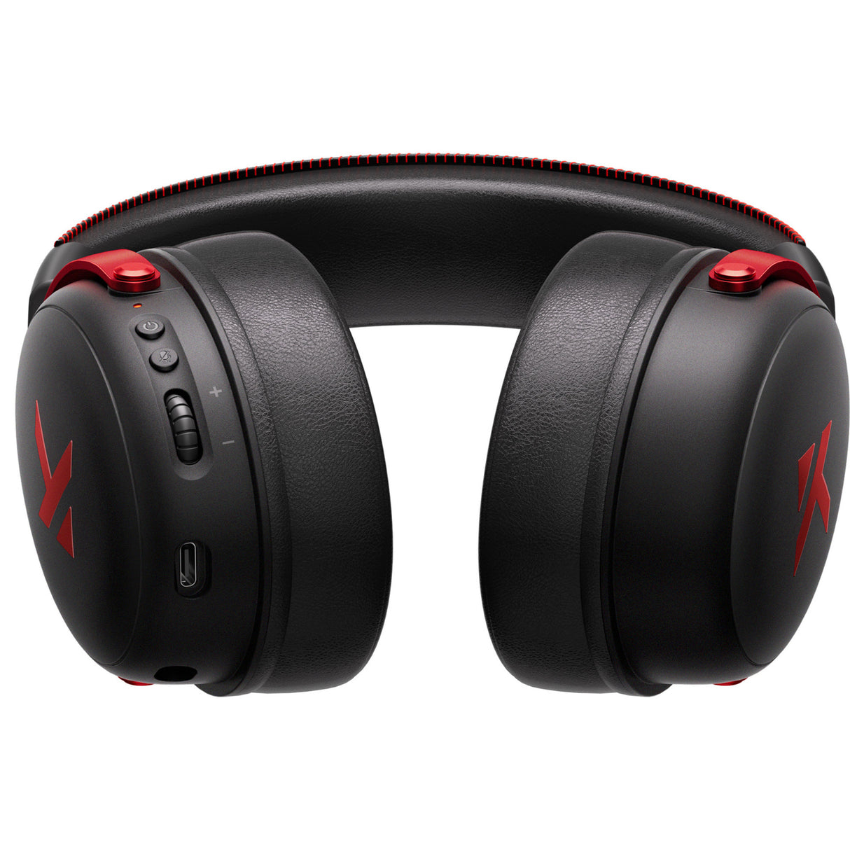 Mchose v9 pro trådløst over-ear gaming headset (sort rød, pc laptop playstation switch smartphone, 2,4 g bluetooth kabelført type-c)